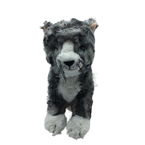 Ikea White Gray Striped Lilleplutt Kitty Kitten Cat Stuffed Animal Plush Toy - Picture 1 of 10